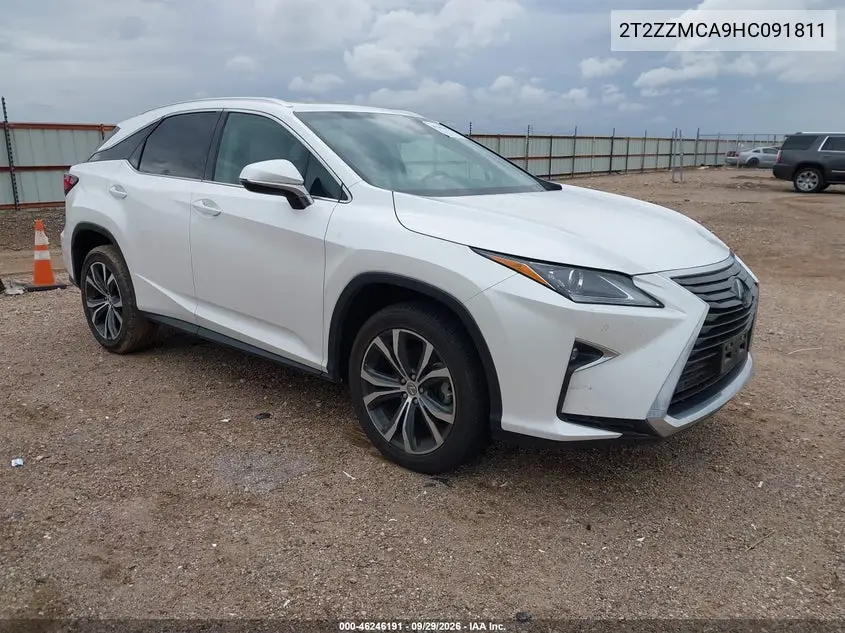 LEXUS RX 2017, VIN 2T2ZZMCA9HC091811