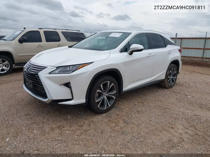 2017 LEXUS RX VIN 2T2ZZMCA9HC091811 — фото 2