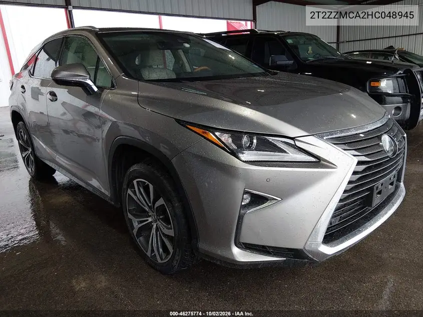 LEXUS RX 2017, VIN 2T2ZZMCA2HC048945