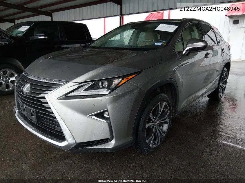 2017 LEXUS RX VIN 2T2ZZMCA2HC048945 — фото 2