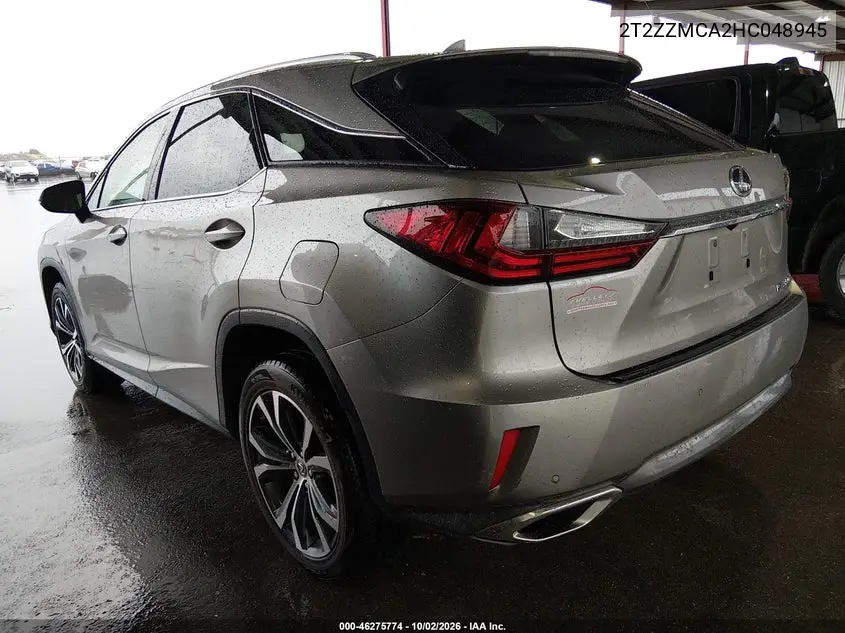 2017 LEXUS RX VIN 2T2ZZMCA2HC048945 — фото 3
