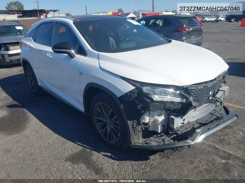 LEXUS RX 2017, VIN 2T2ZZMCA6HC047040