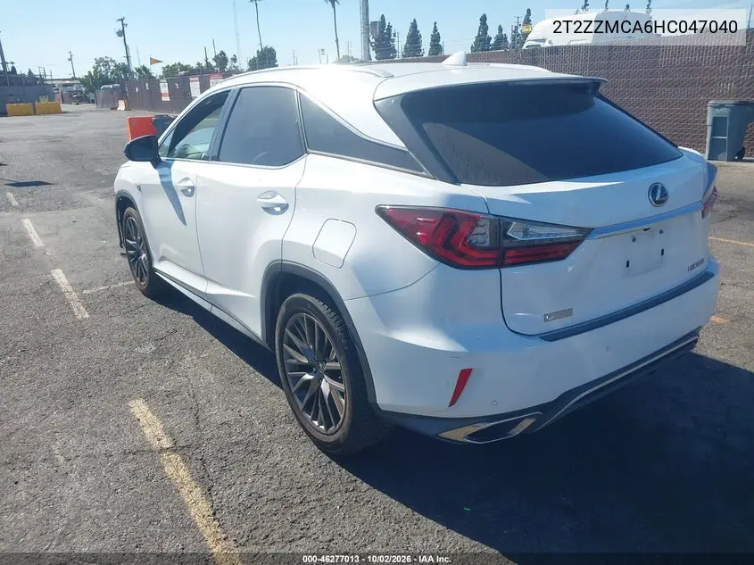 2017 LEXUS RX VIN 2T2ZZMCA6HC047040 — фото 3