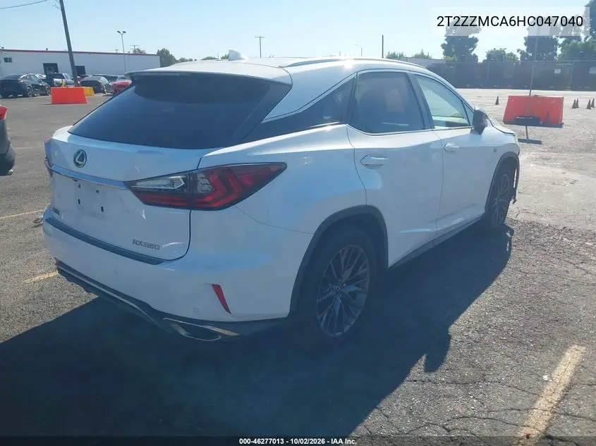 2017 LEXUS RX VIN 2T2ZZMCA6HC047040 — фото 4