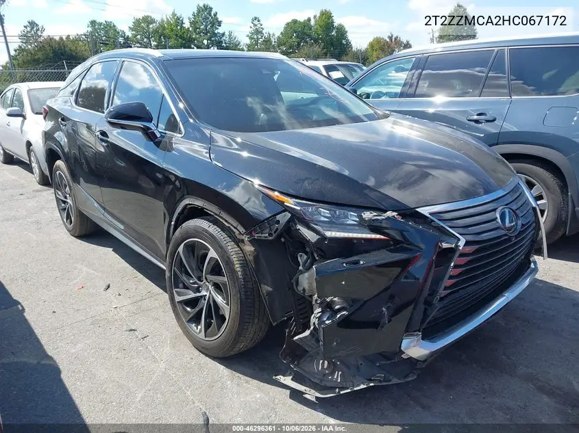 LEXUS RX 2017, VIN 2T2ZZMCA2HC067172