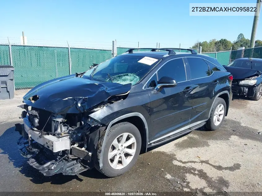 2017 LEXUS RX VIN 2T2BZMCAXHC095822 — фото 2