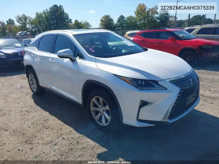 LEXUS RX 2017, VIN 2T2BZMCA6HC075339