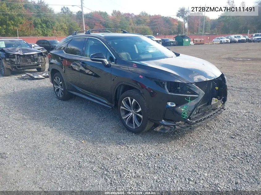 LEXUS RX 2017, VIN 2T2BZMCA7HC111491
