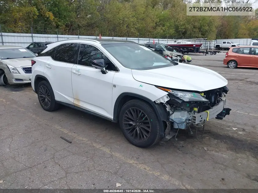 LEXUS RX 2017, VIN 2T2BZMCA1HC066922