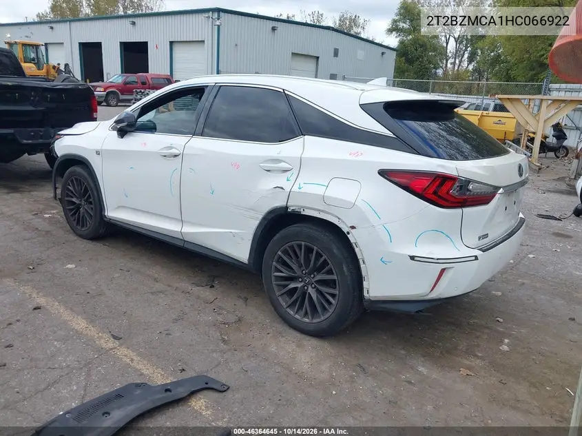 2017 LEXUS RX VIN 2T2BZMCA1HC066922 — фото 3