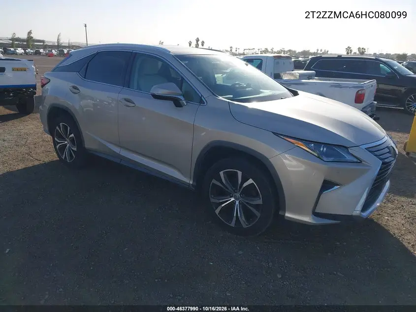 LEXUS RX 2017, VIN 2T2ZZMCA6HC080099