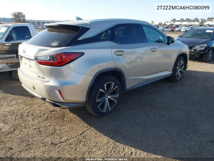 2017 LEXUS RX VIN 2T2ZZMCA6HC080099 — фото 4
