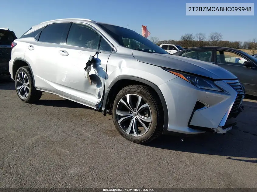 LEXUS RX 2017, VIN 2T2BZMCA8HC099948