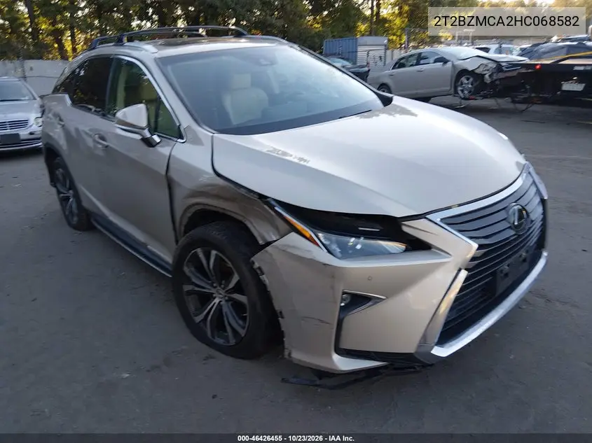 LEXUS RX 2017, VIN 2T2BZMCA2HC068582