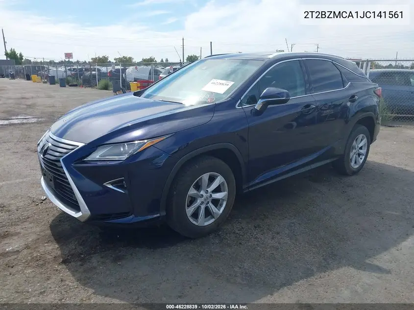 2018 LEXUS RX VIN 2T2BZMCA1JC141561 — фото 2