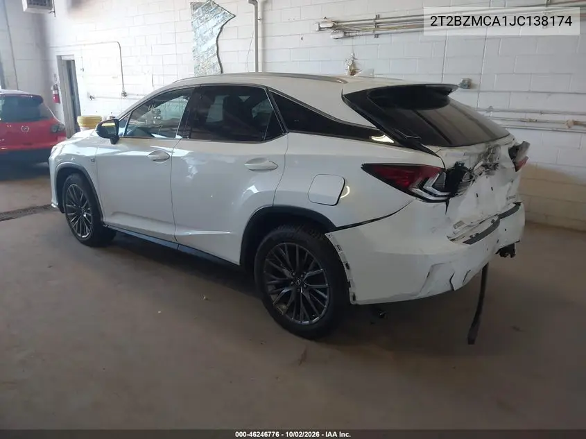 2018 LEXUS RX VIN 2T2BZMCA1JC138174 — фото 3