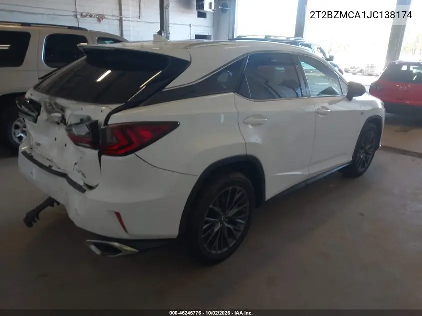 2018 LEXUS RX VIN 2T2BZMCA1JC138174 — фото 4