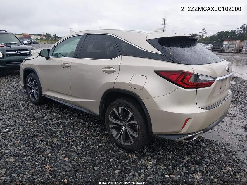 2018 LEXUS RX VIN 2T2ZZMCAXJC102000 — фото 3