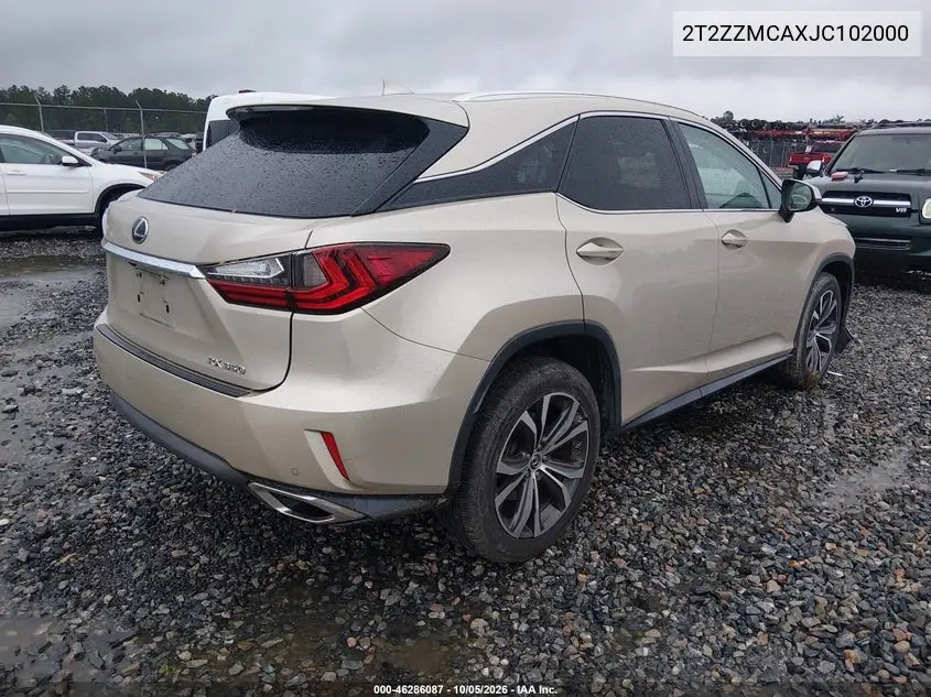 2018 LEXUS RX VIN 2T2ZZMCAXJC102000 — фото 4