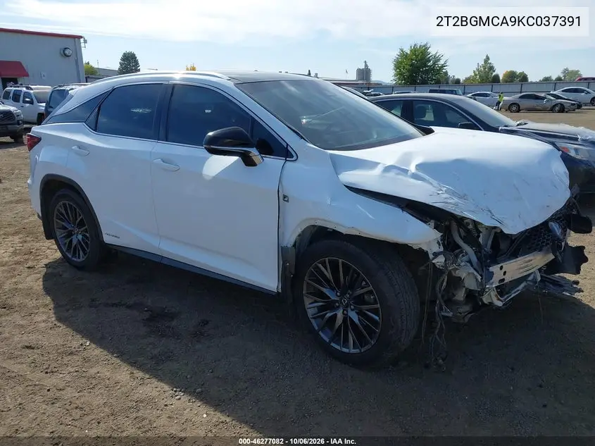 LEXUS RX 2019, VIN 2T2BGMCA9KC037391