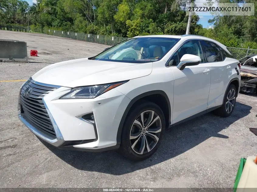2019 LEXUS RX VIN 2T2ZZMCAXKC117601 — фото 2