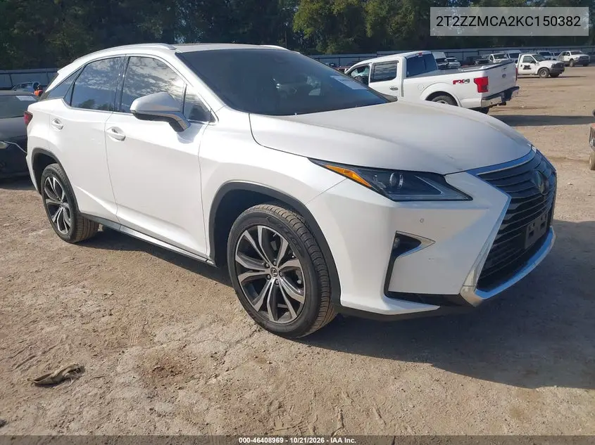 LEXUS RX 2019, VIN 2T2ZZMCA2KC150382