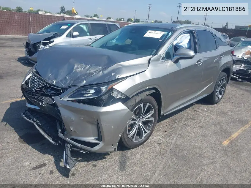 2020 LEXUS RX VIN 2T2HZMAA9LC181886 — фото 2