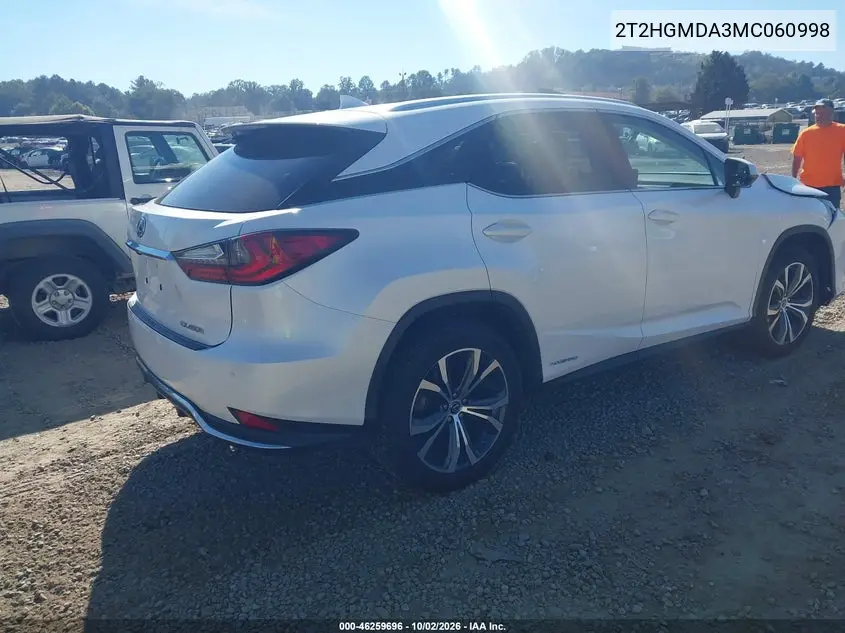 2021 LEXUS RX VIN 2T2HGMDA3MC060998 — фото 4