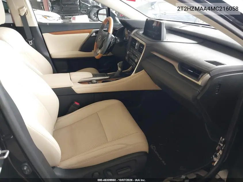 2021 LEXUS RX VIN 2T2HZMAA4MC216058 — фото 5