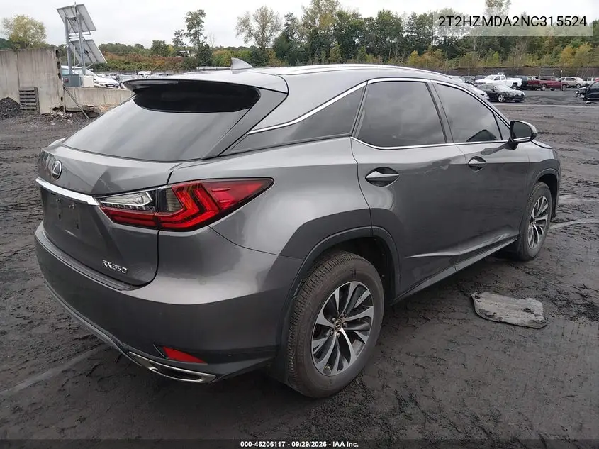 2022 LEXUS RX VIN 2T2HZMDA2NC315524 — фото 4