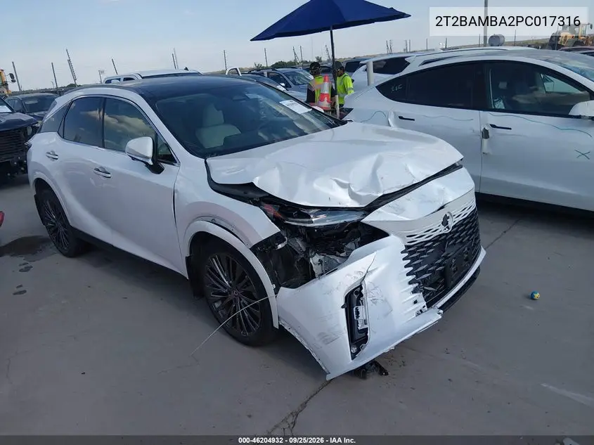 LEXUS RX 2023, VIN 2T2BAMBA2PC017316