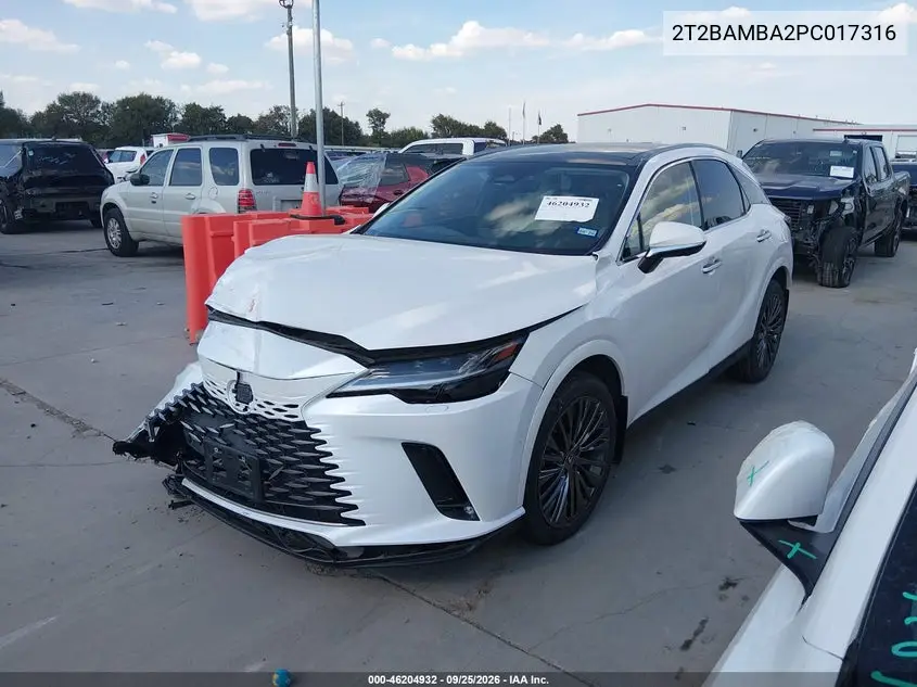 2023 LEXUS RX VIN 2T2BAMBA2PC017316 — фото 2