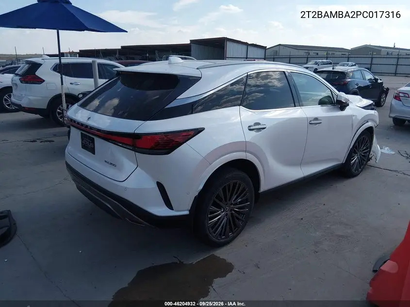 2023 LEXUS RX VIN 2T2BAMBA2PC017316 — фото 4