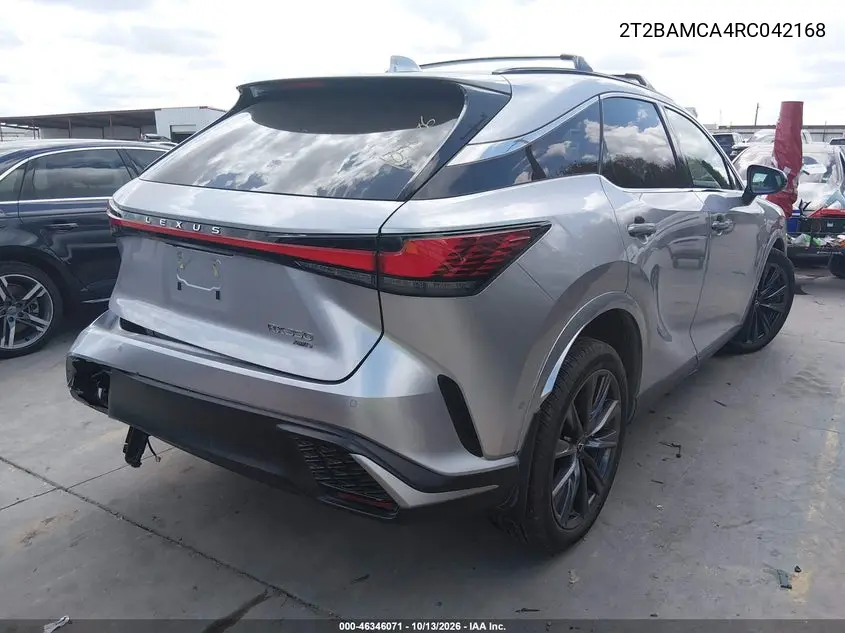 2024 LEXUS RX VIN 2T2BAMCA4RC042168 — фото 4
