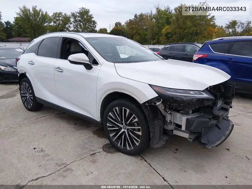 LEXUS RX 2024, VIN 2T2BAMBA4RC033343