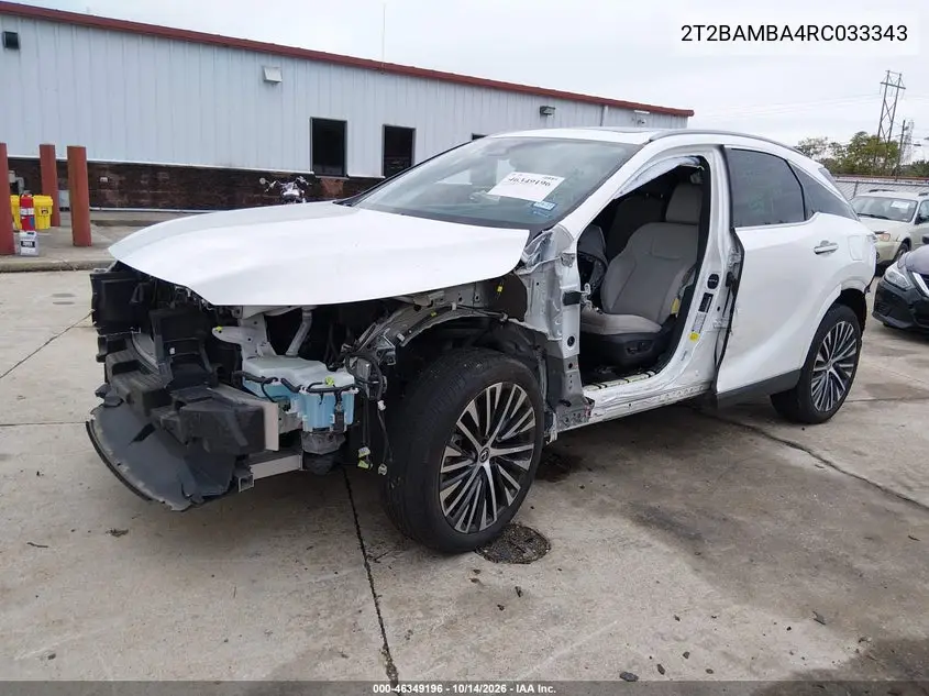 2024 LEXUS RX VIN 2T2BAMBA4RC033343 — фото 2