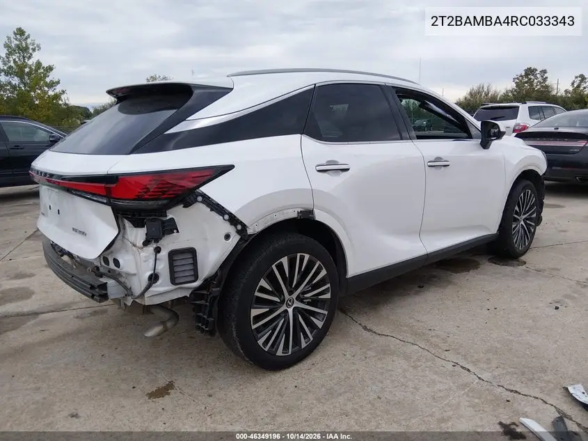 2024 LEXUS RX VIN 2T2BAMBA4RC033343 — фото 4