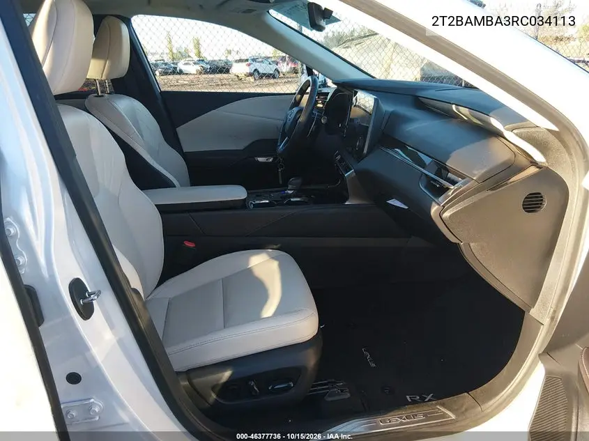 2024 LEXUS RX VIN 2T2BAMBA3RC034113 — фото 5