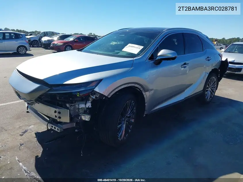 2024 LEXUS RX VIN 2T2BAMBA3RC028781 — фото 2