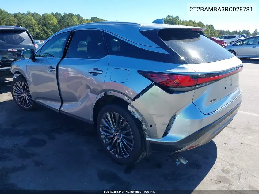 2024 LEXUS RX VIN 2T2BAMBA3RC028781 — фото 3