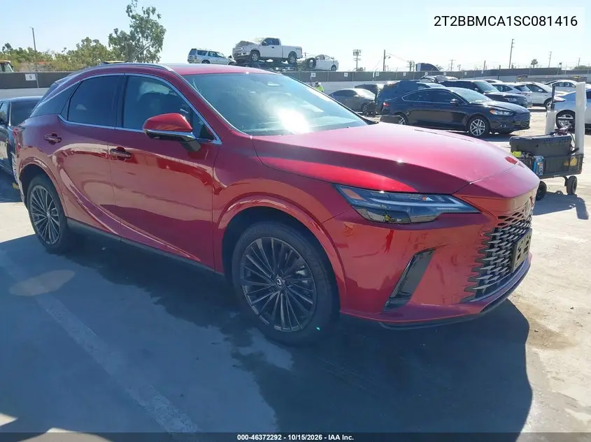 LEXUS RX 2025, VIN 2T2BBMCA1SC081416