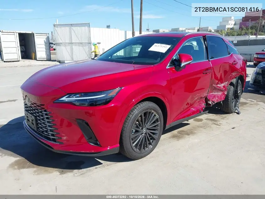 2025 LEXUS RX VIN 2T2BBMCA1SC081416 — фото 2
