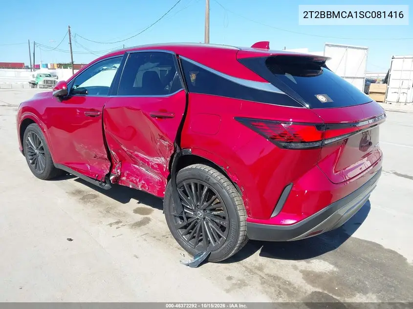 2025 LEXUS RX VIN 2T2BBMCA1SC081416 — фото 3