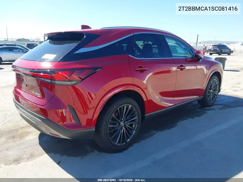 2025 LEXUS RX VIN 2T2BBMCA1SC081416 — фото 4
