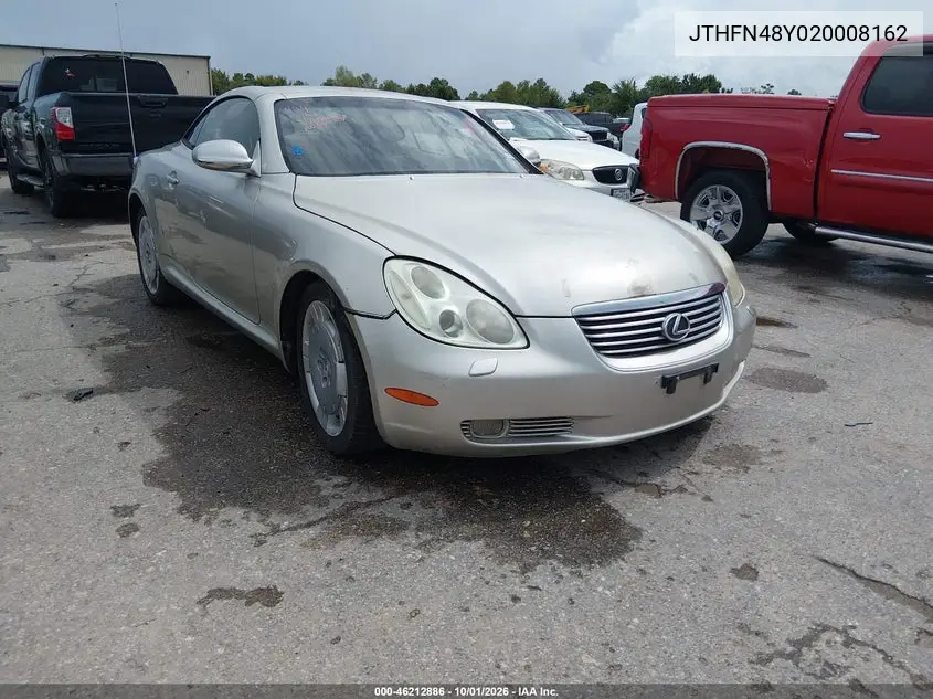 LEXUS SC 2002, VIN JTHFN48Y020008162