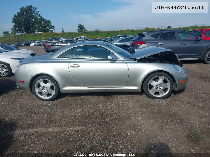 2004 LEXUS SC VIN JTHFN48Y840056706 — фото 13