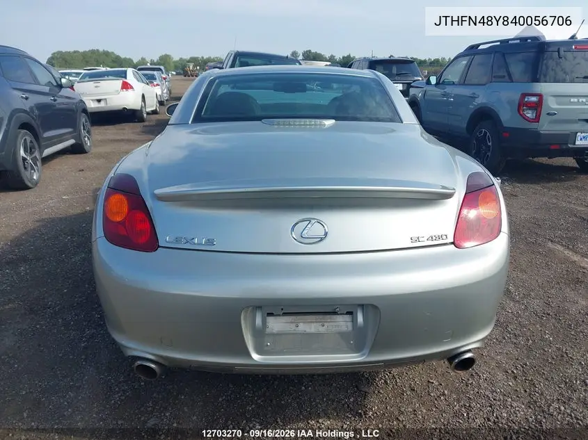 2004 LEXUS SC VIN JTHFN48Y840056706 — фото 16