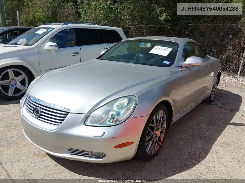 2004 LEXUS SC VIN JTHFN48Y640054288 — фото 2