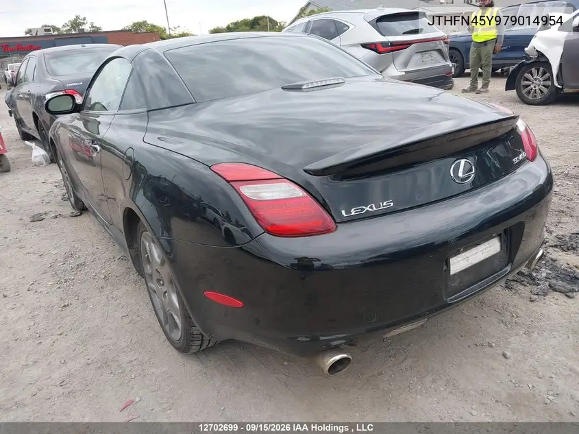 2007 LEXUS SC VIN JTHFN45Y979014954 — фото 3