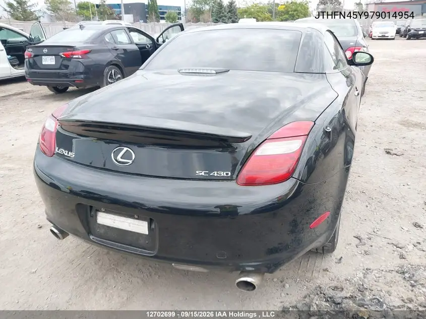 2007 LEXUS SC VIN JTHFN45Y979014954 — фото 4